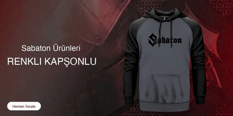 Sabaton Renkli Kapşonlu