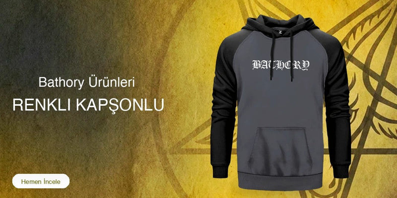 Bathory Renkli Kapşonlu kapak
