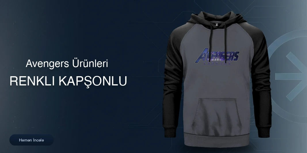 Avengers Renkli Kapşonlu kapak