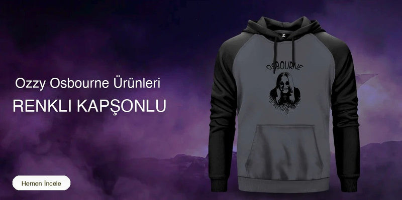 Ozzy Osbourne Renkli Kapşonlu