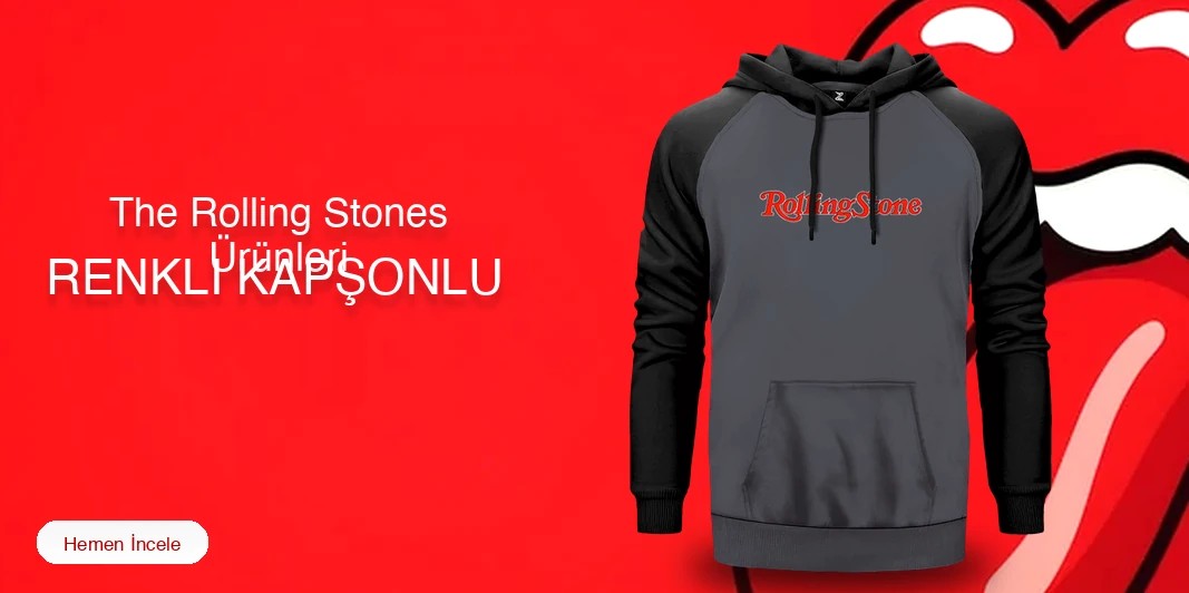 The Rolling Stones Renkli Kapşonlu kapak