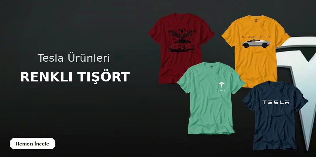 Tesla Renkli Tişört kapak
