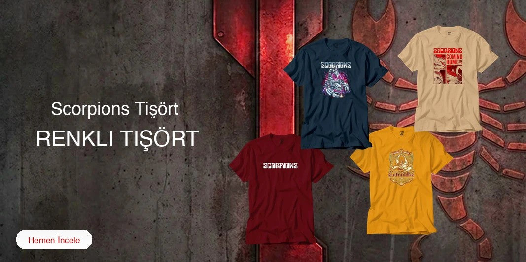 Scorpions Renkli Tişört kapak