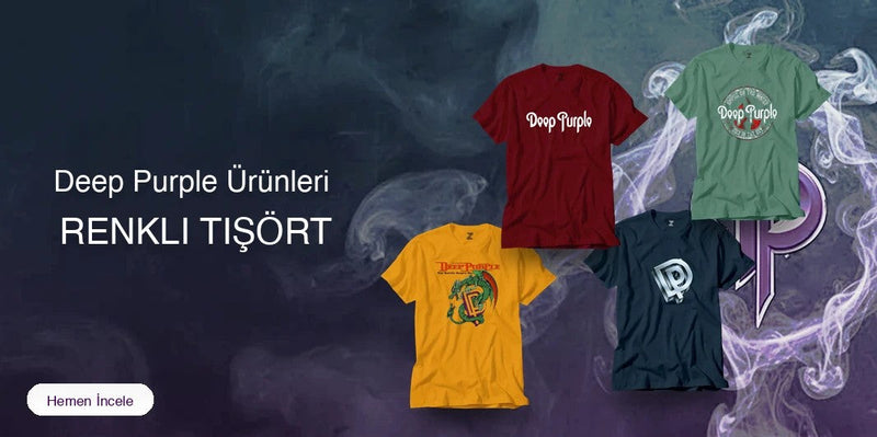 Deep Purple Renkli Tişört kapak