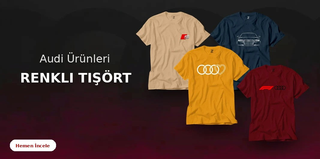 Audi Renkli Tişört kapak