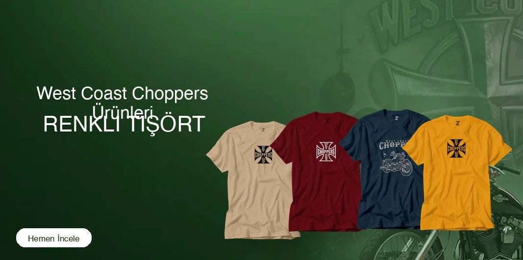 West Coast Choppers Renkli Tişört kapak