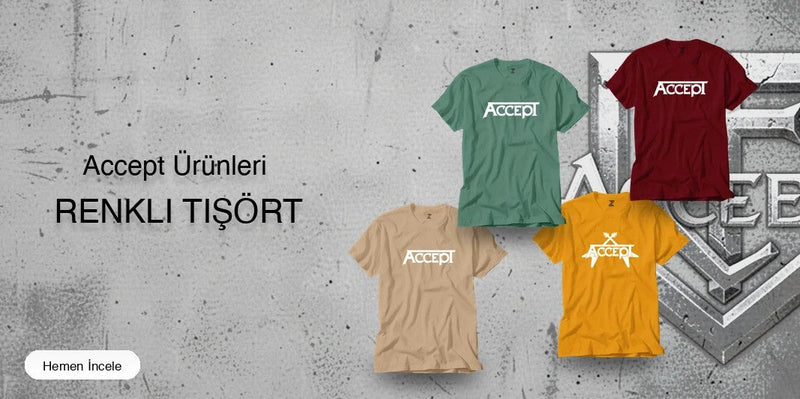 Accept Renkli Tişört kapak