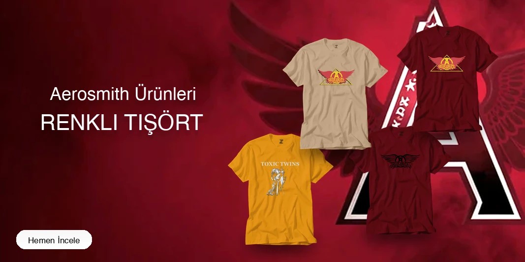 Aerosmith Renkli Tişört kapak