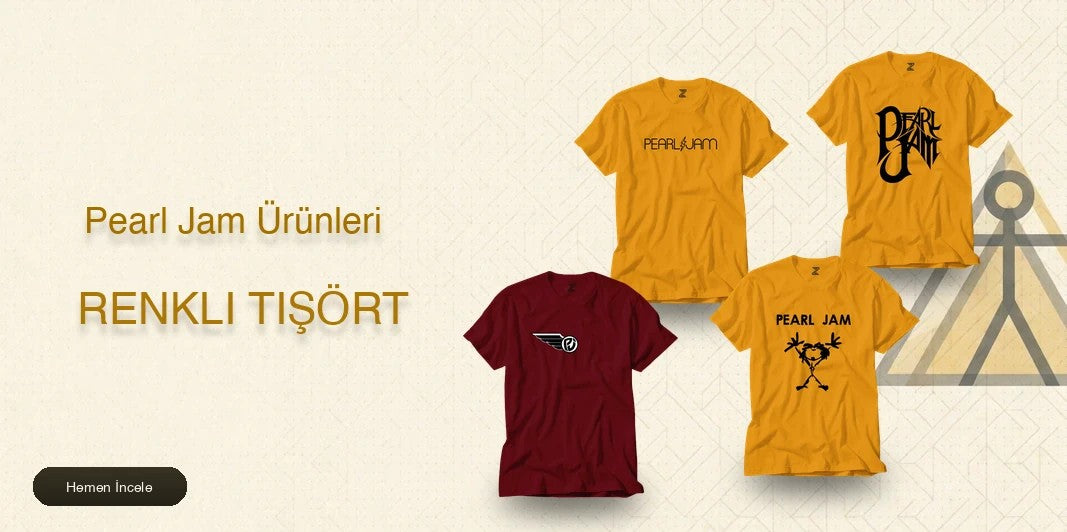 Pearl Jam Renkli Tişört kapak