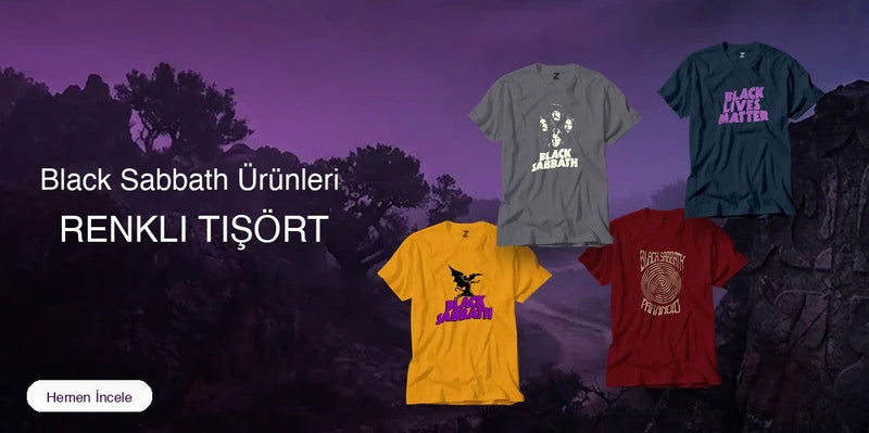 Black Sabbath Renkli Tişört kapak