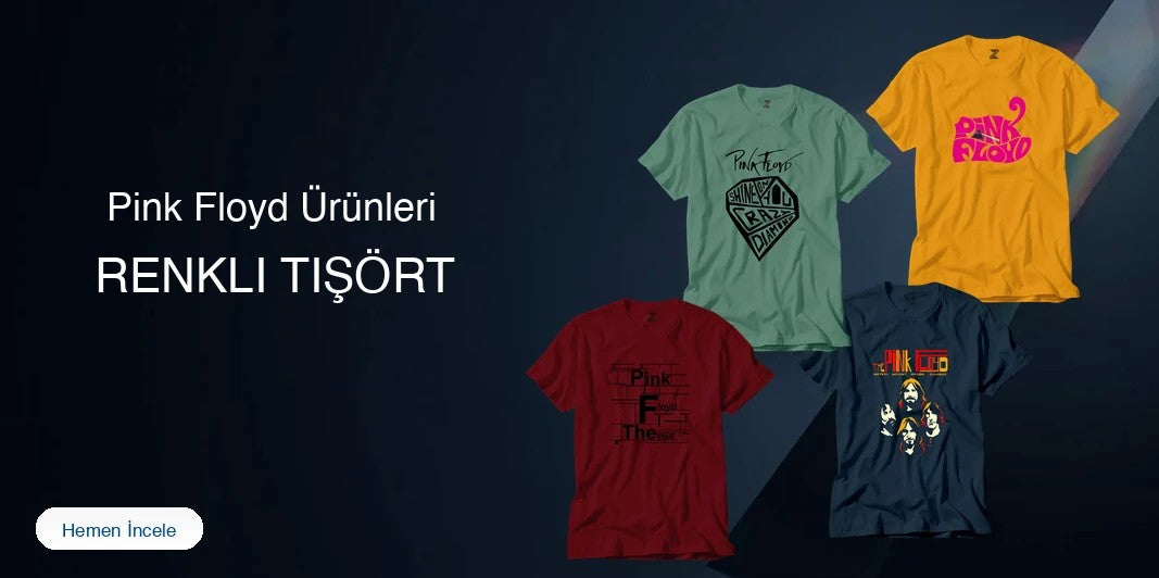 Pink Floyd Renkli Tişört kapak