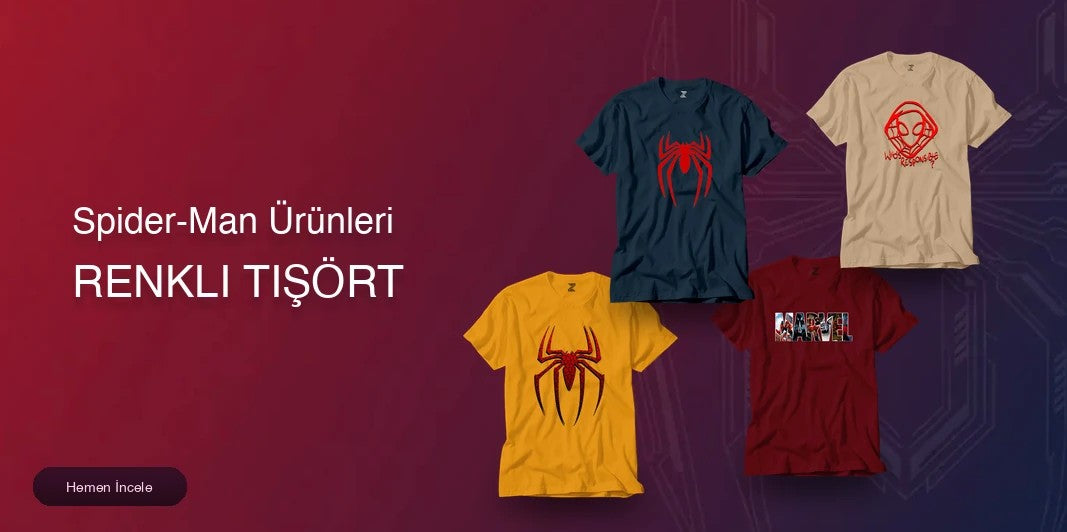Spider-Man Renkli Tişört kapak