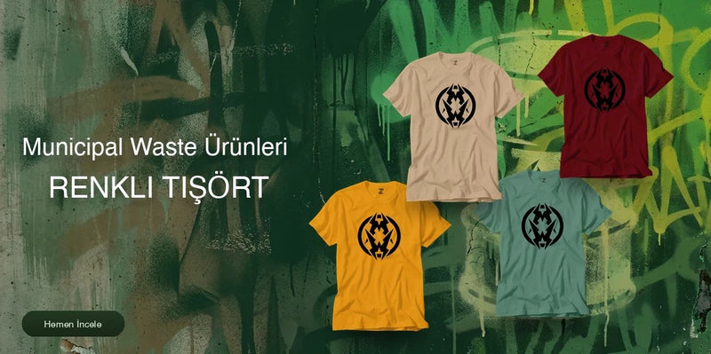 Municipal Waste Renkli Tişört