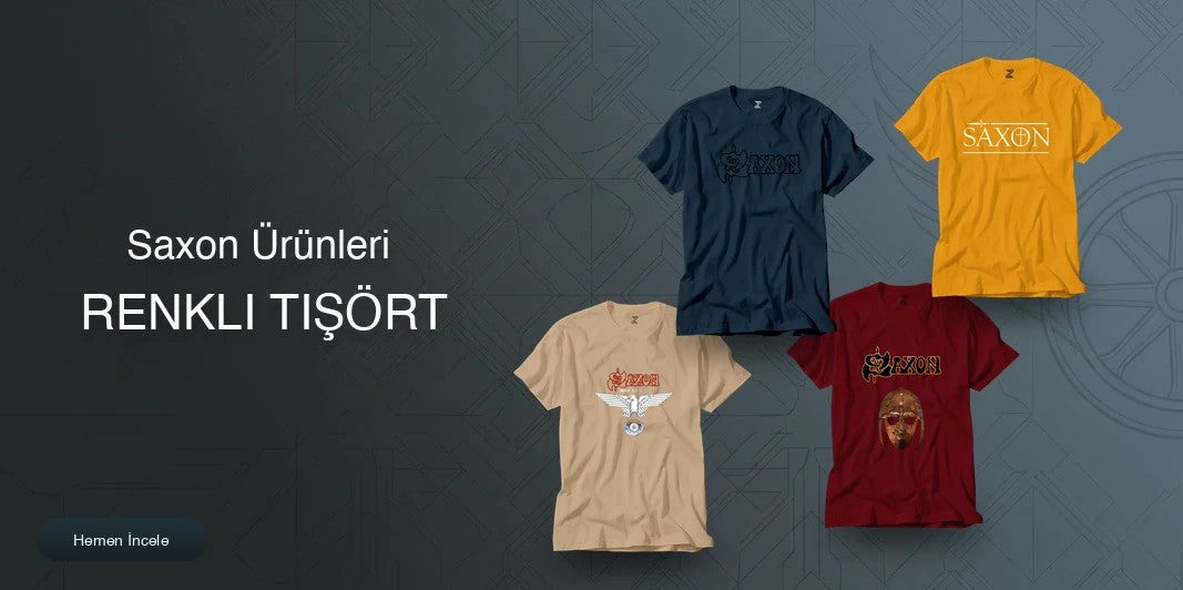 Saxon Renkli Tişört kapak