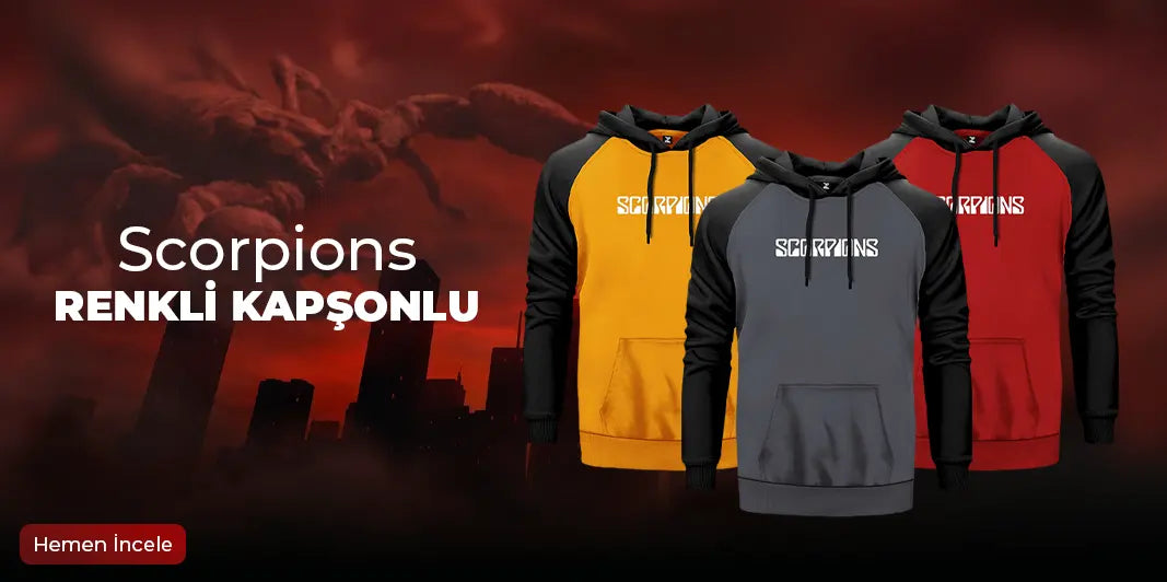 Scorpions Renkli Kapşonlu