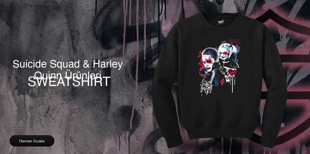 Suicide Squad & Harley Quinn Sweatshirt kapak