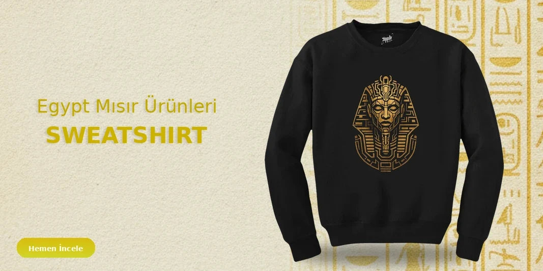 Egypt Mısır sweatshirt koleksiyonu - Horus'un Gözü sembollü altın kapak