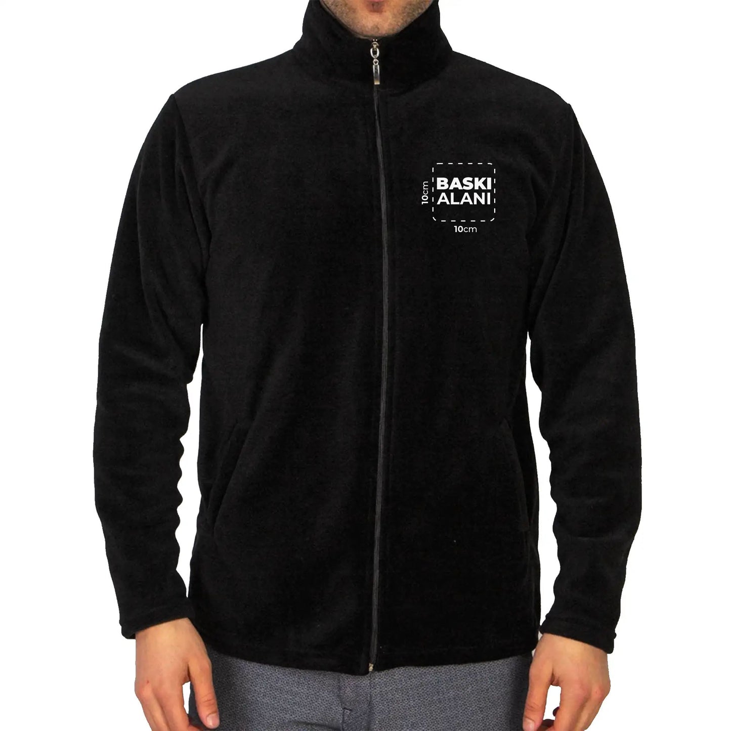 Polar Baskılı Nakışlı Siyah Toptan