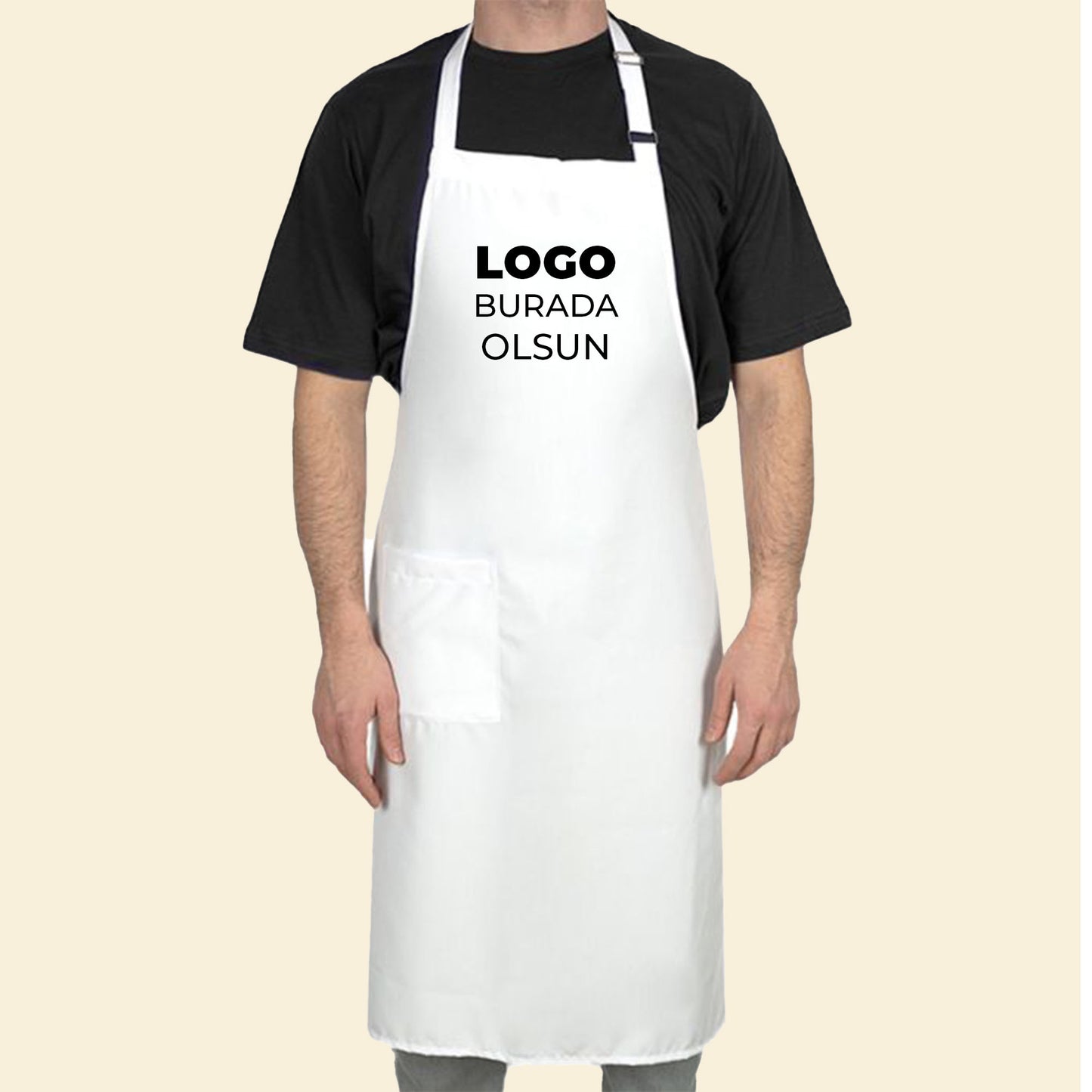 Mutfak Önlüğü Ayarlanabilir Beyaz Renk Toptan