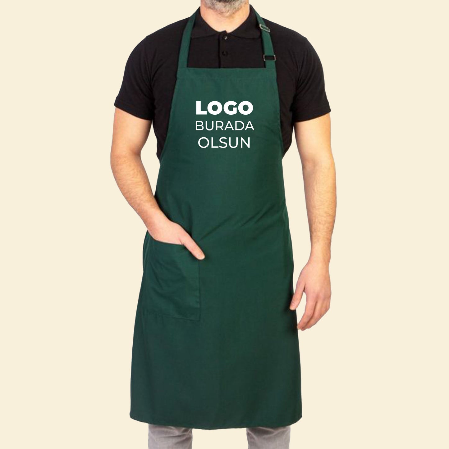 Mutfak Önlüğü Ayarlanabilir Yeşil Renk Toptan