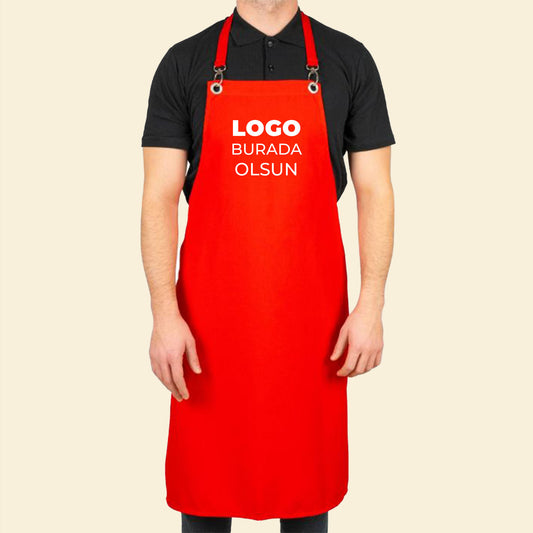 MasterChef Mutfak Önlüğü Kırmızı Renk Toptan