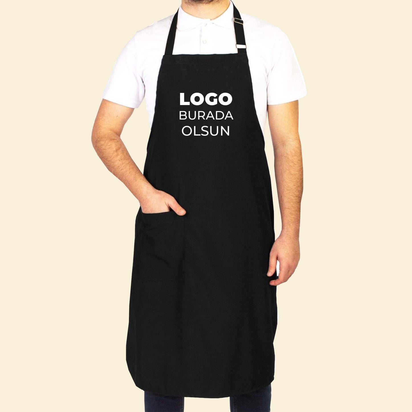 Mutfak Önlüğü Ayarlanabilir Siyah Renk Toptan