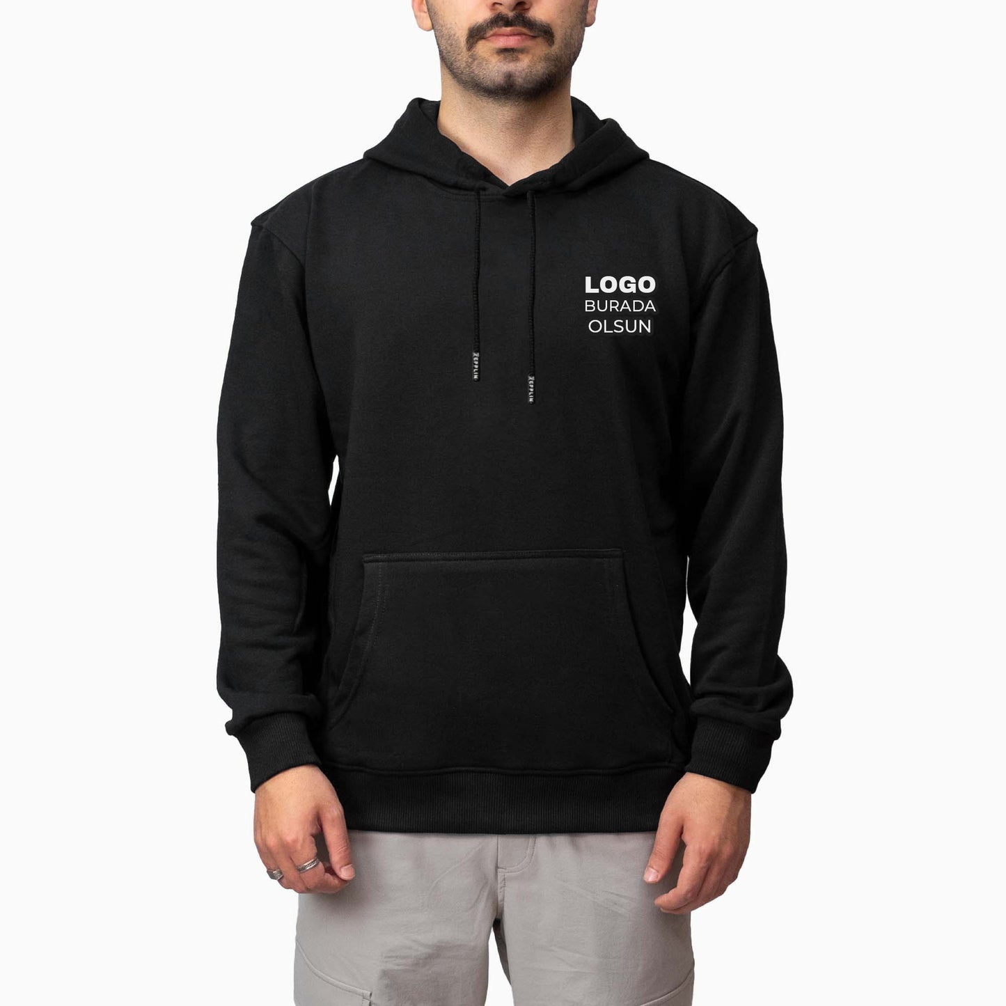 Baskılı Kapşonlu Sweatshirt Toptan