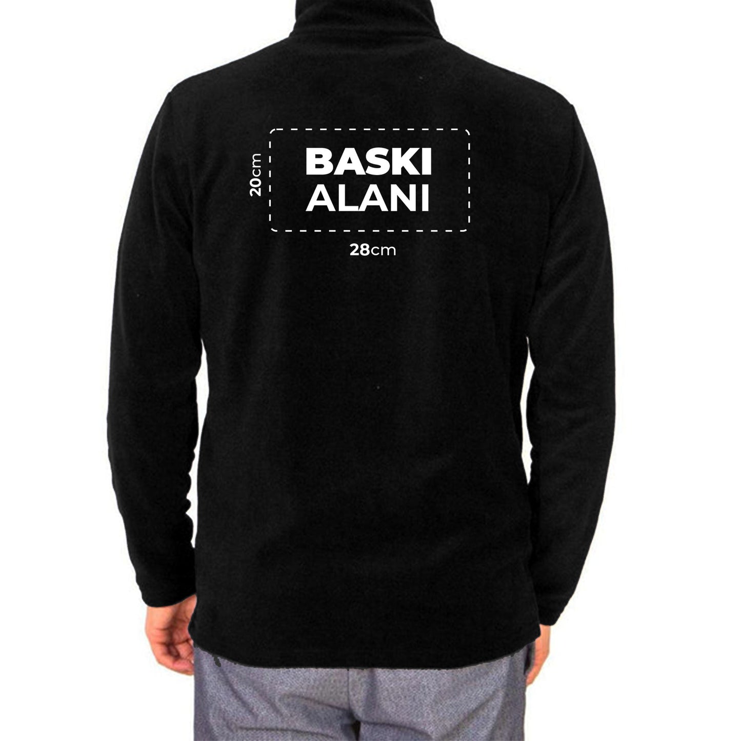 Polar Baskılı Nakışlı Siyah Toptan