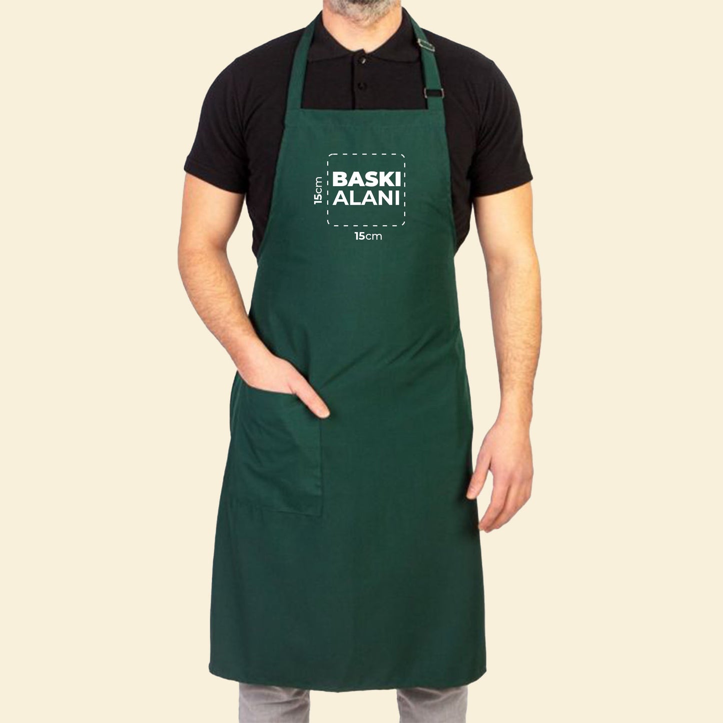 Mutfak Önlüğü Ayarlanabilir Yeşil Renk Toptan