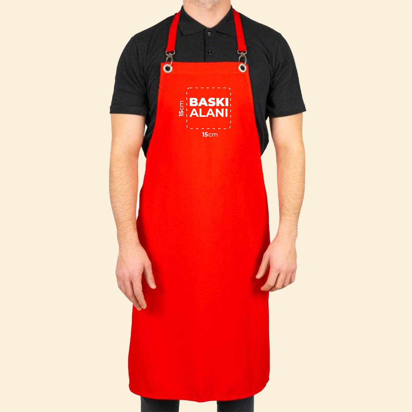 MasterChef Mutfak Önlüğü Kırmızı Renk Toptan