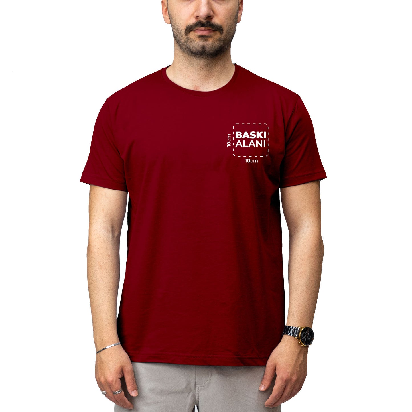 Logo Baskılı Kırmızı Tişört Toptan