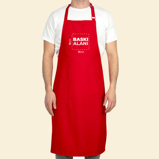 Mutfak Önlüğü Ayarlanabilir Kırmızı Renk Toptan
