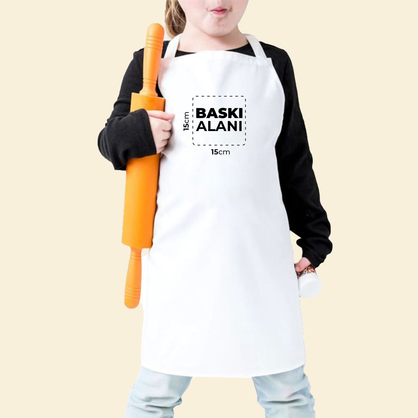 Mutfak Önlüğü Çocuk Beyaz Renk Toptan