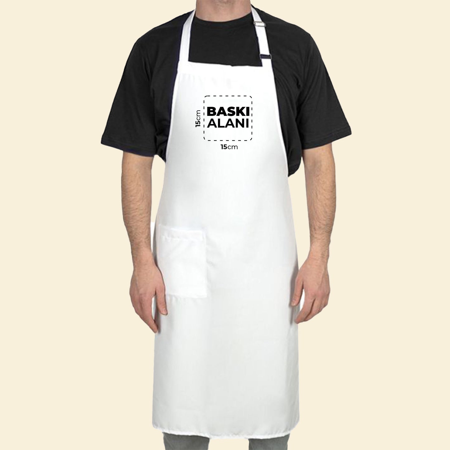 Mutfak Önlüğü Ayarlanabilir Beyaz Renk Toptan