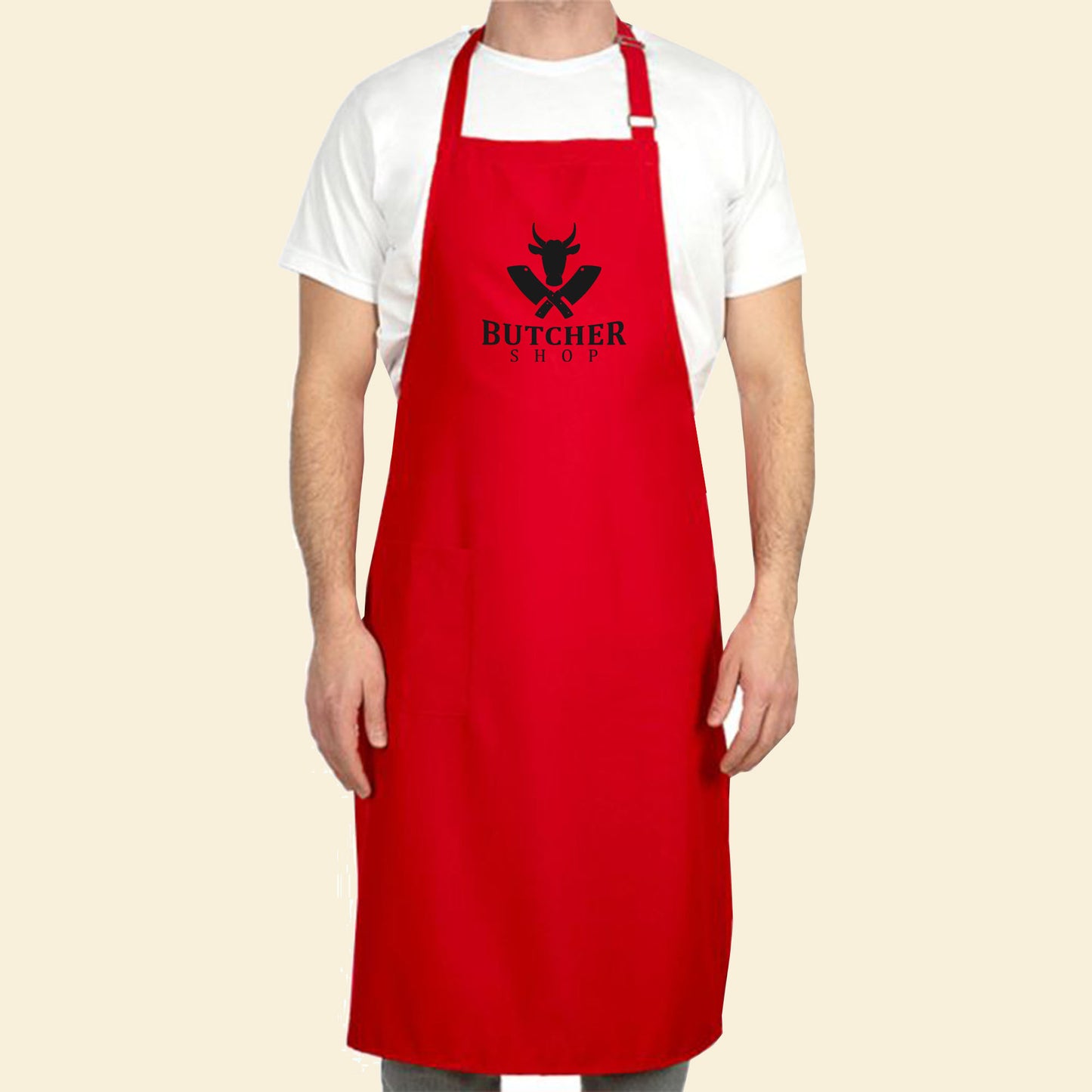 Mutfak Önlüğü Ayarlanabilir Kırmızı Renk Toptan