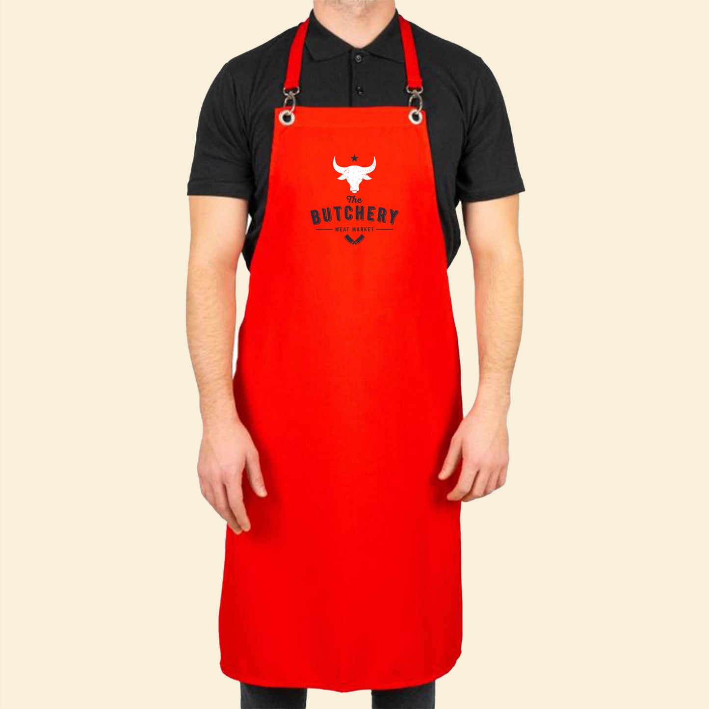 MasterChef Mutfak Önlüğü Kırmızı Renk Toptan