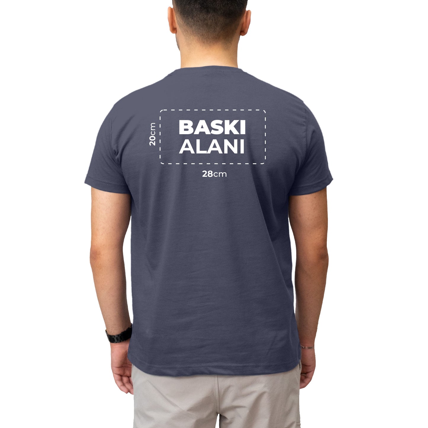 Logo Baskılı Füme Tişört Toptan