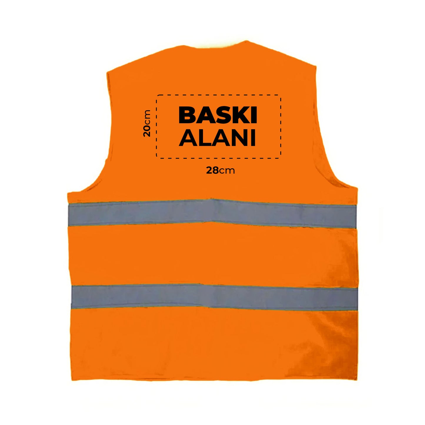 Logo Baskılı Reflektörlü İkaz Yeleği Baskılı Toptan