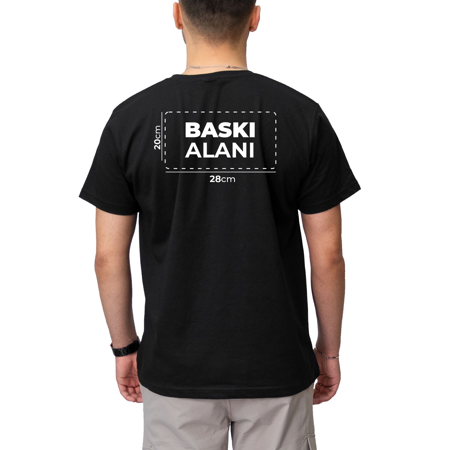 Logo Baskılı Siyah Tişört Toptan