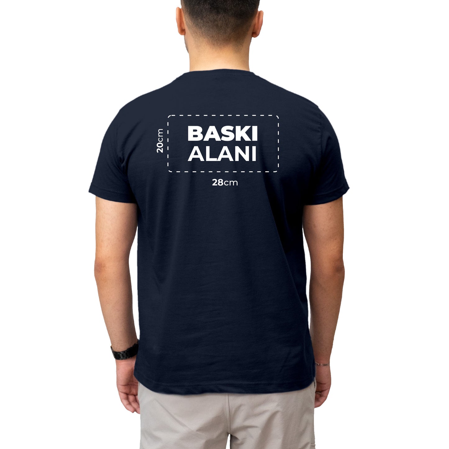 Logo Baskılı Lacivert Tişört Toptan