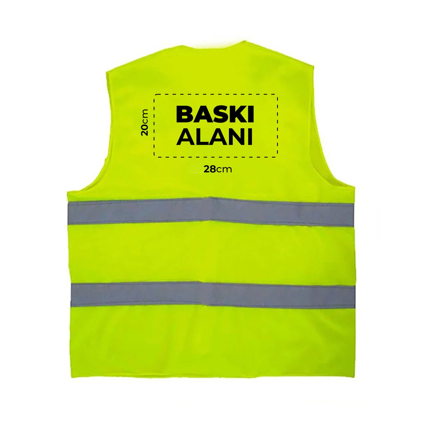 Logo Baskılı Reflektörlü İkaz Yeleği Baskılı Toptan