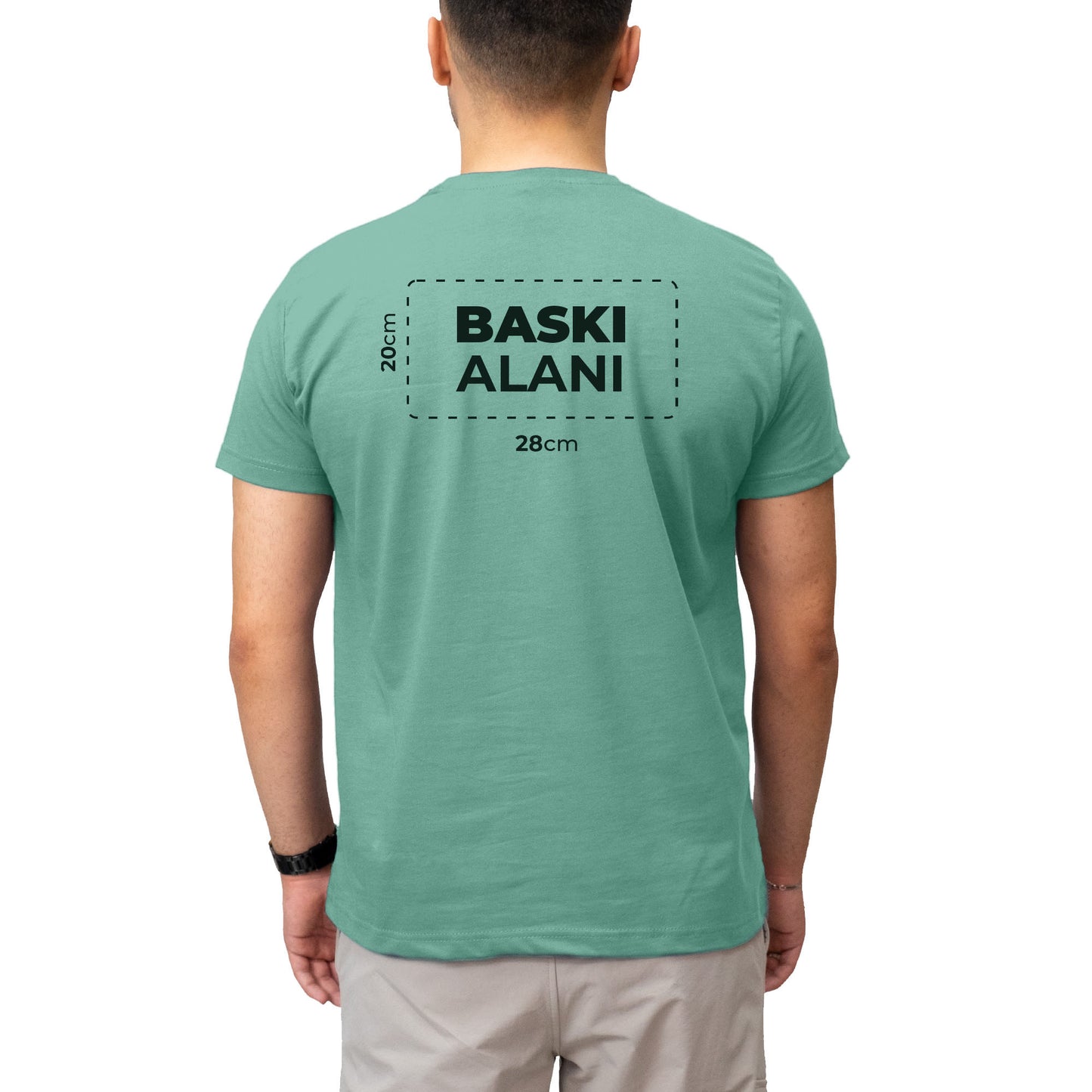 Logo Baskılı Yeşil Tişört Toptan