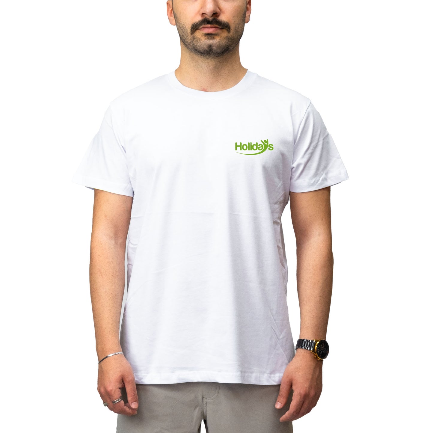 Logo Baskılı Beyaz Tişört Toptan