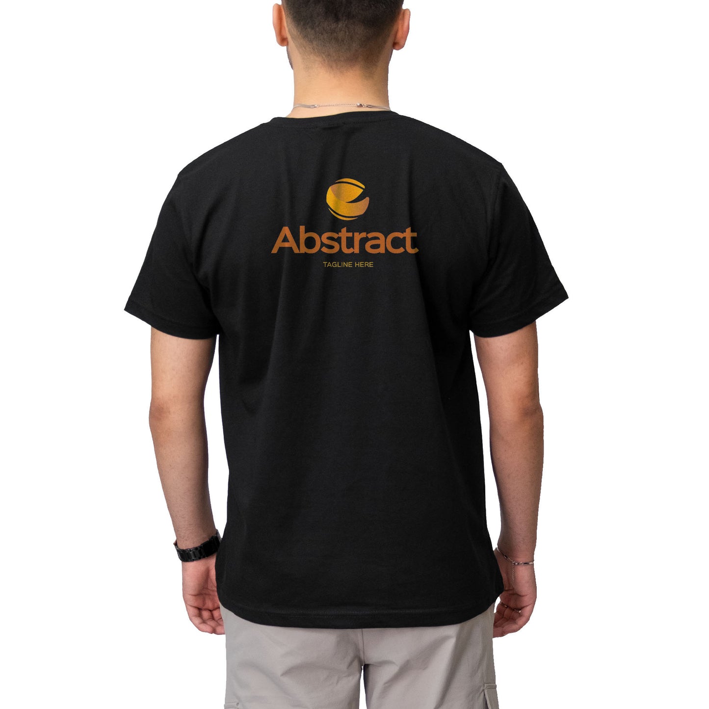 Logo Baskılı Siyah Tişört Toptan