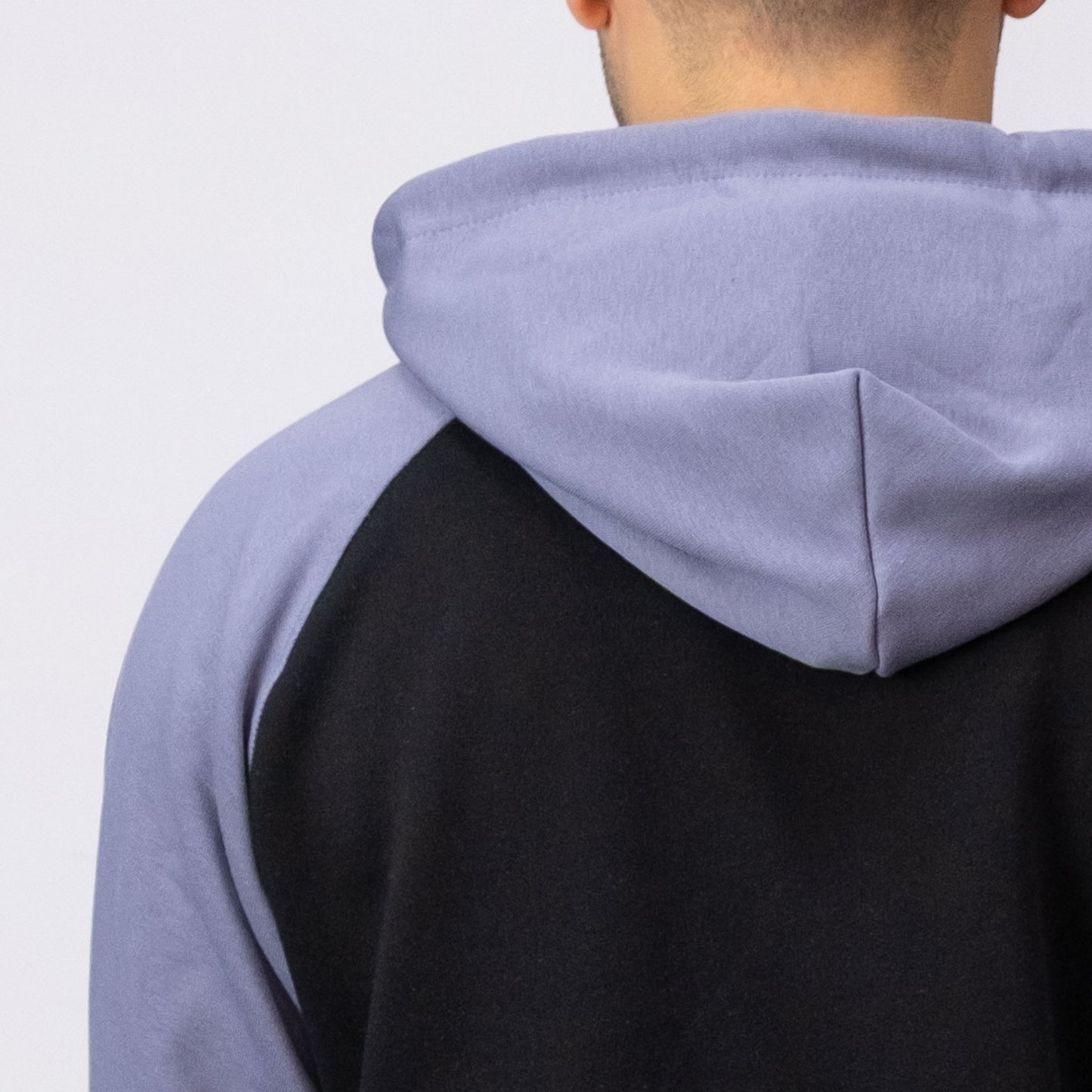 Baskılı Reglan Kol Kapşonlu Sweatshirt Gri Toptan