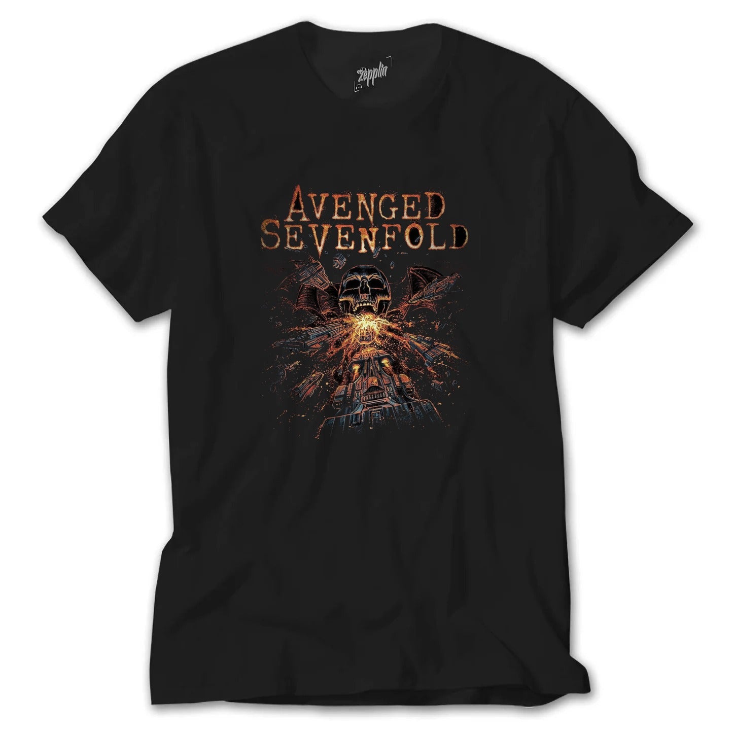 Avenged Sevenfold - Siyah - OLD_BEYAZ-17 Siyah Tişört