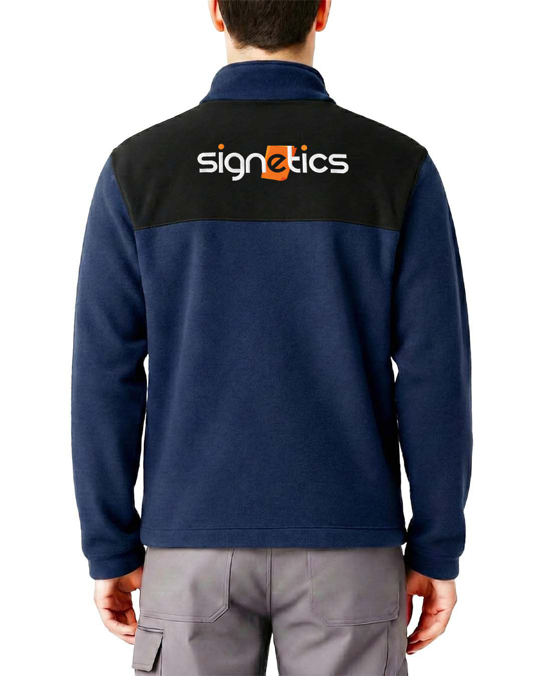 Softshell Polar Baskılı Nakışlı Mavi Toptan