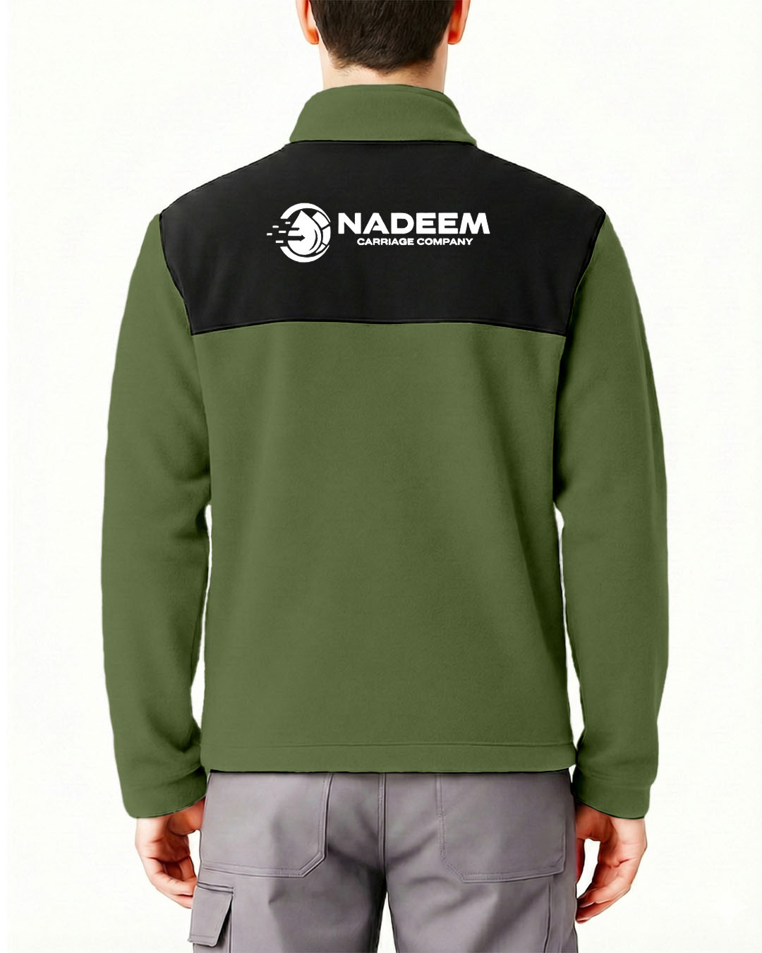 Softshell Polar Baskılı Nakışlı Yeşil Toptan