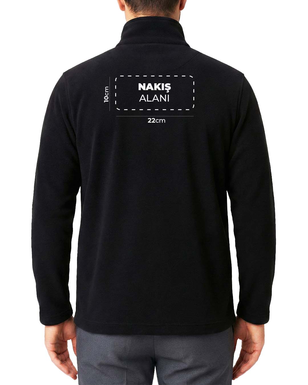 Polar Baskılı Nakışlı Siyah Toptan