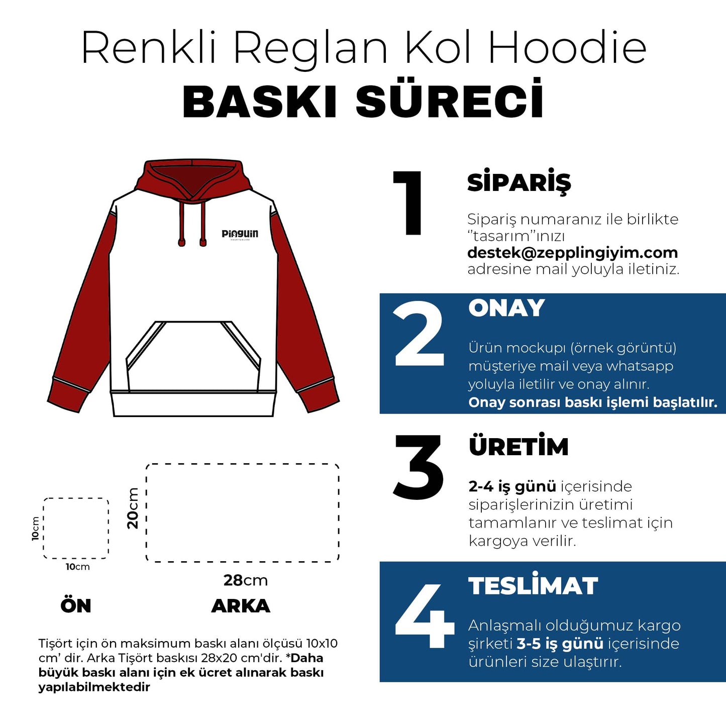 Baskılı Reglan Kol Kapşonlu Sweatshirt Gri Toptan